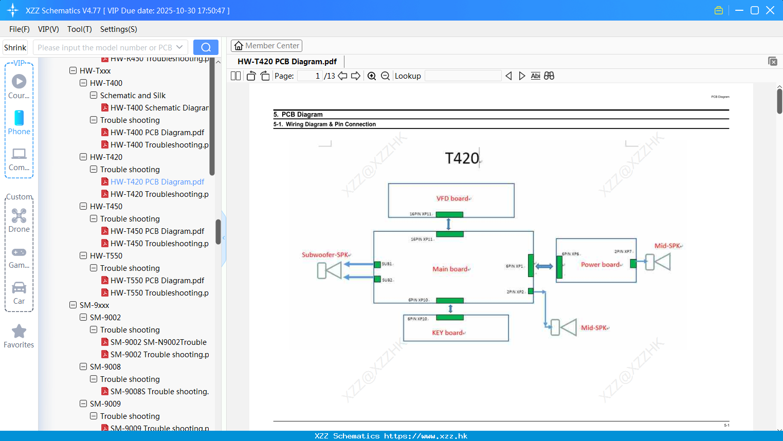 Samsung HW-T420 PCB Diagram